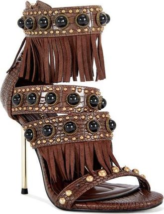 Azalea Wang Antoine Sandal in Chocolate at Nordstrom, Size 7.5