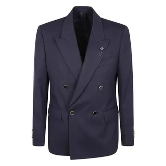 Lardini Heren, Pakken, Blauw, Maat: 2XL Wol