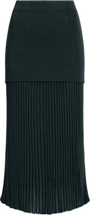 Proenza Schouler Luiza geribbelde midi-rok - Groen