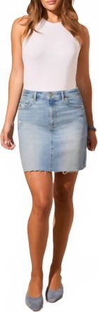 Tribal Brooke Hugging Denim Skirt In Medium Wash