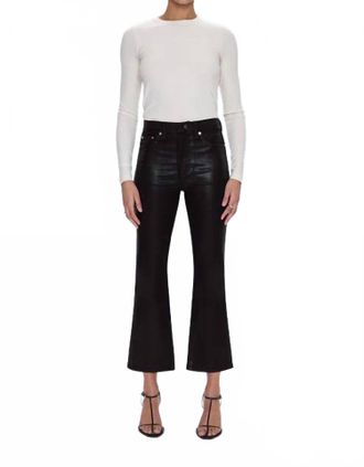 Pistola Denim Lennon High Rise Crop Boot Pant In Coated Mocha