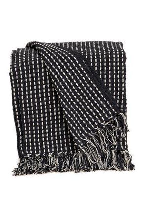 Parkland Collection Petra Casual Beige 52 x 67 Woven Handloom Throw in Black at Nordstrom Rack
