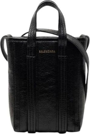 Balenciaga Pre-owned Tote Bags, female, Black, Size: ONE SIZE Pre-owned Barbes North South Shopper Bag