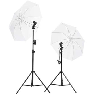 vidaXL vidaXL Kit di Illuminazione da Studio con Treppiedi e Ombrelli