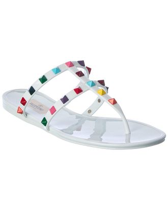 Valentino Rockstud Caged Rubber Sandal