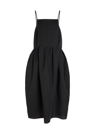 Khaite Adira Silk and Cotton-blend Midi Dress - Black - 8 (UK12 / M)