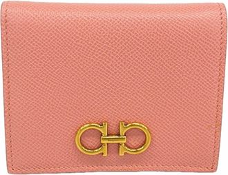 Ferragamo Pink Leather Wallet (Bi-Fold) (Pre-Owned)
