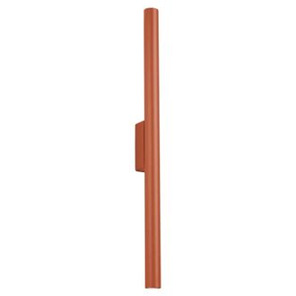 Wonderlamp Aplique de pared de metal rojo con 2 luces g9