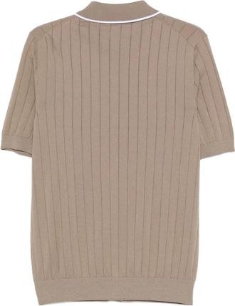 PESERICO Mens Ribbed Buttoned Shirt Ss26 M