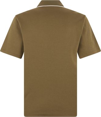 HUGO BOSS Mens Polo Shirt Khaki Cotton T-shirts And Polos