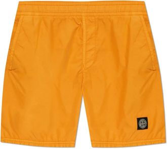 Stone Island Logo Zwemshorts - Heren - Strandmode - Oranje - M - Badmode