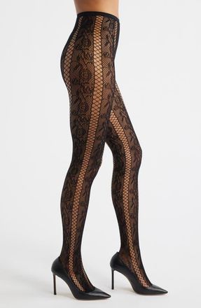 High Heel Jungle Venom Sheer Tights in Black at Nordstrom