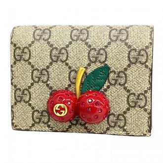 Gucci Brown Red Color Pvc Wallet (Bi-Fold) (Pre-Owned)