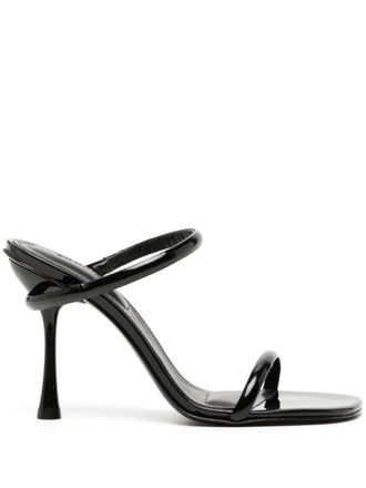 SIMKHAI Siren 90mm leather sandals - women - Patent Leather/Nappa Leather/Patent Leather - 36 - Black