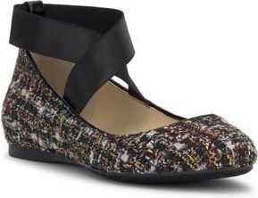 Jessica Simpson Manday Ankle Strap Ballet Flat in Black at Nordstrom Rack, Size 8.5