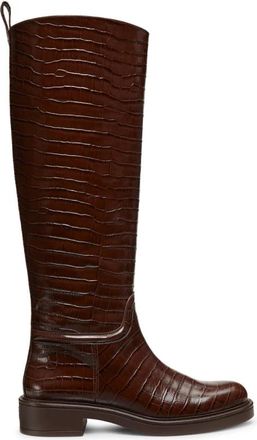 Stuart Weitzman Celia Laars - Dames - Hoge Laarzen - Bruin - 35 1/2 EU - Leer - Schoenen