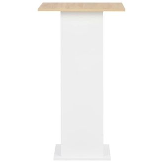Berkfield Home Durable Bar Table White & Sonoma Oak 60x60x110 cm | Size: 60 x 60 x 110 cm