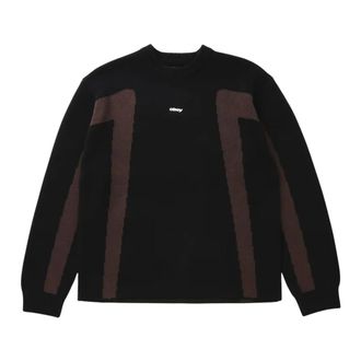Obey Truien & Vesten, Heren, Zwart, XL, Katoen, Crew Neck Knit