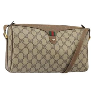 Gucci Pre-owned Cross Body Bags, female, Beige, Size: ONE SIZE Pre-owned Plastic Vintage Cross Body Bag
