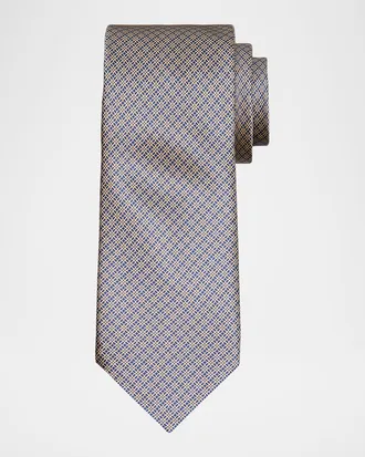 Stefano Ricci Men & apos;s Dotted Floral Silk Tie