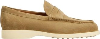 Tod's Loafers in Su&egrave;de - Heren - Loafers - Bruin - 41 1/2 EU - Su&egrave;de - Schoenen