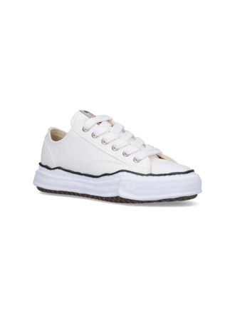Miharayasuhiro Two-Panel Canvas Low-Top Sneakers - White