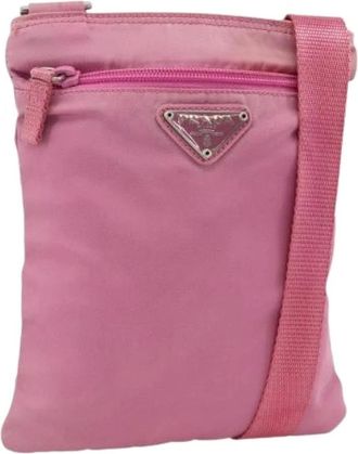 Prada Pre-owned Cross Body Bags, female, Pink, Size: ONE SIZE Pre-owned Vintage Shoulder Bag
