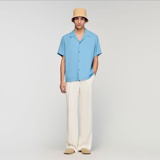 Sandro Loose-fit shark collar shirt