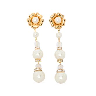 Alessandra Rich Faux-pearl Drop Earrings