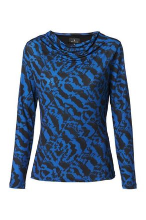 Mart Visser Caitlin Print Top Zwart / Kobalt