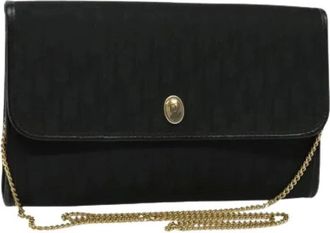 Dior Pre-owned Cross Body Bags, female, Black, Size: ONE SIZE Pre-owned Trotter Canvas Shoulder Bag