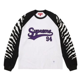 SUPREME SS26 Tiger Raglan L/S T-Shirt White SUP-SS26-123-WHT