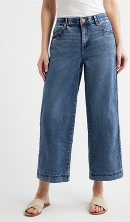 Wit & Wisdom Gracie Skyrise Double Side Seam Wide Leg Jeans in Miid Blue Artisanal at Nordstrom, Size 10P