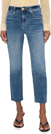 Kut from the Kloth Rachael High-Rise Fab Ab Mom Raw Hem in Faithful Womens Jeans Faithful : 10 26, Cotton/Denim/Polyester