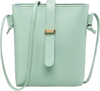 Generic Womens Crossbody Phone Bag, Mini Bucket Shoulder Bag with Adjustable Strap, Small Fashion Messenger Purse for Mobile, Essentials, Black