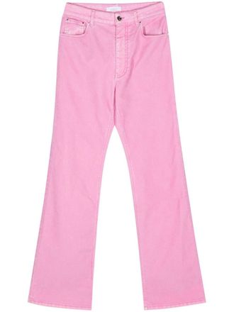 Paco Rabanne Pantaloni dritti a vita media - Rosa