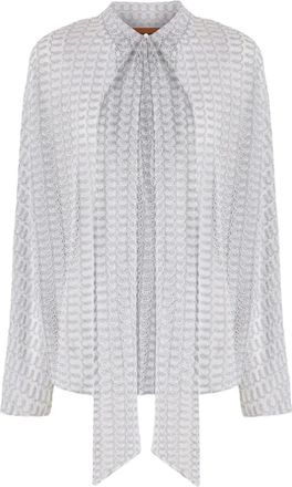 Missoni Blusa lamé con scollo ampio - Argento
