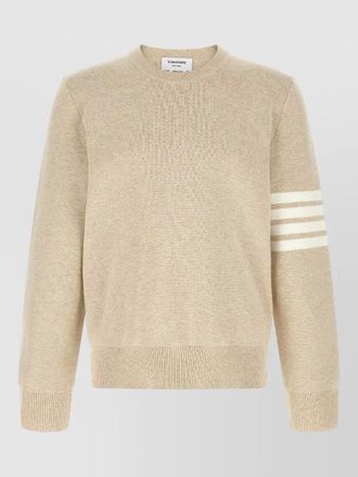 Thom Browne signature stripe crew neck knit sweater