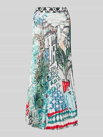 Marc Cain Maxirock mit Plisseefalten in Mint, Gr&ouml;&szlig;e 38