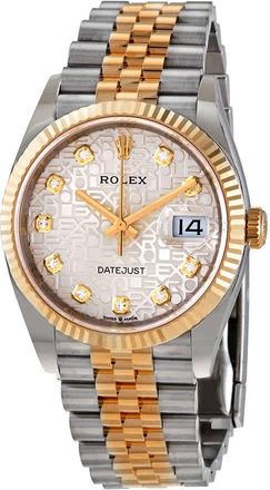 Rolex Datejust 36 Silver Jubilee Diamond Dial Mens Steel and 18kt Yellow Gold Jubilee Watch 126233SJDJ