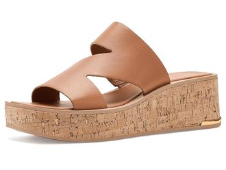 Franco Sarto A-Tahani3 Slide Sandals Womens Sandals Caramel : 8.5 M, Leather
