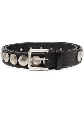 Golden Goose riem Trinidad gewassen leren studs