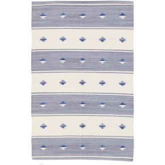 Novatrend Alfombra de sal&oacute;n de algod&oacute;n gris 140x200 cm