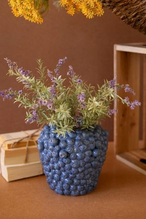 Kalalou Ceramic Blueberry Vase