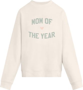 Favorite Daughter The Mom of the Year Sweatshirt in Gardenia/Light Sage at Nordstrom, Size Medium