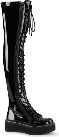 Demonia Emily 375 Patent Thigh High Gothic Boots