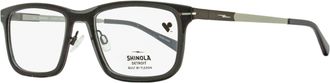 Shinola Mens Flexon Temple Eyeglasses SH37000 012 Crystal Carbon 55mm