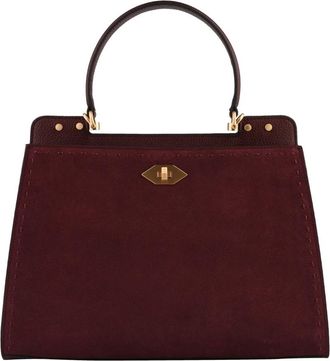Pourchet Le Trianon Daim - Dames - Tassen - Rood - Maat: ONE Size Leer