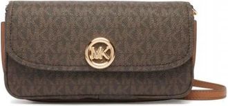 Michael Kors Nolita Small Signature Logo Crossbody - Dames - Schoudertassen - Bruin - ONE Size - Polyester - Tassen