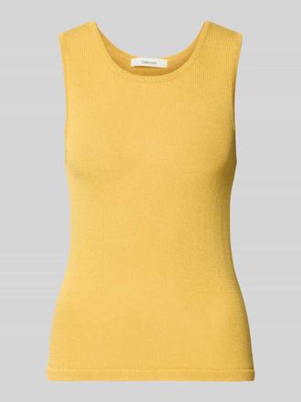 Selected Regular Fit T-Shirt aus Viskose-Mix in GELB, Gr&ouml;&szlig;e XL